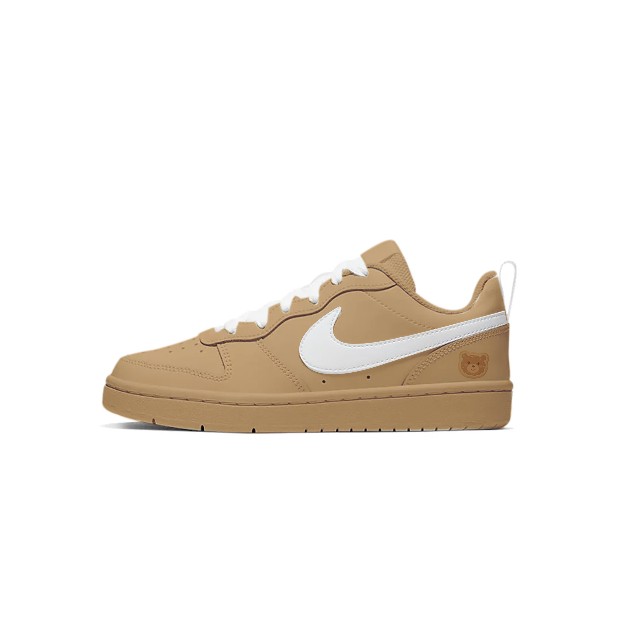 

Court borough нескользкие амортизирующие противоударные с устойчивостью к истиранию низкие кроссовки для скейтбординга kids' Nike, Wheat