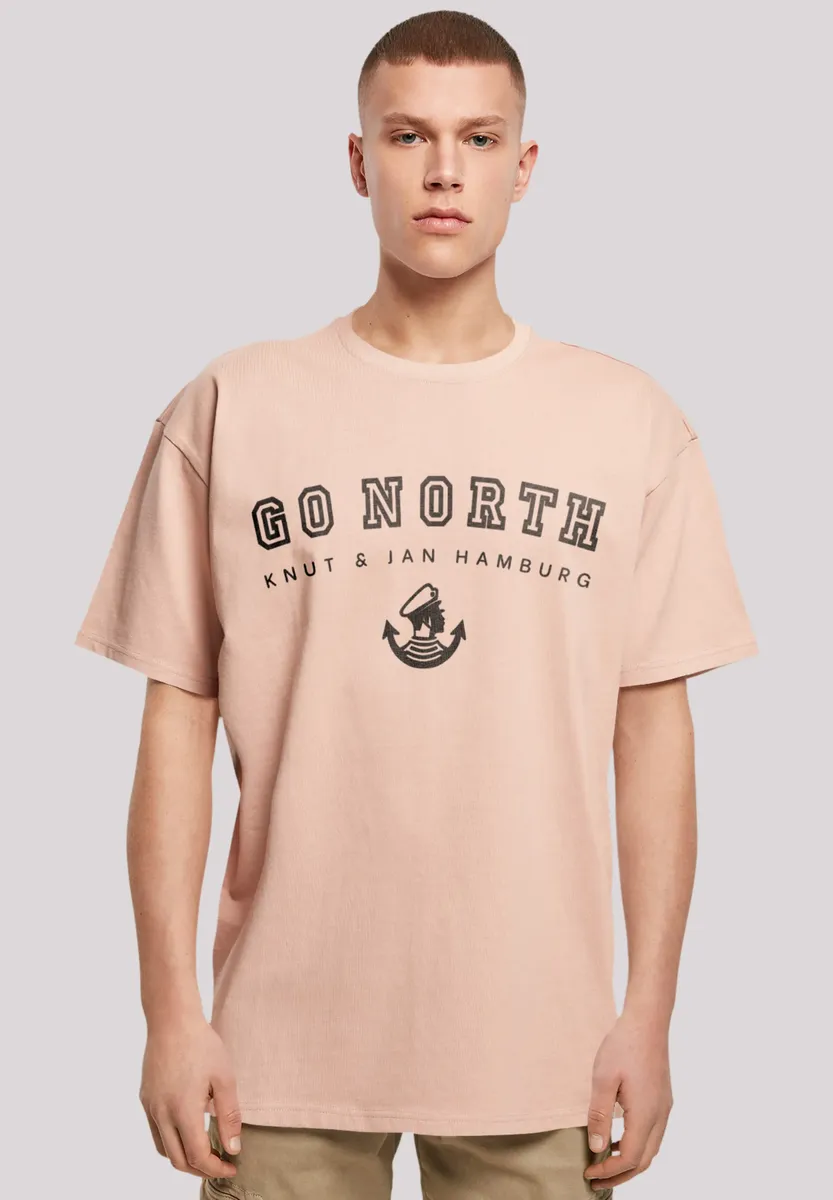 

Футболка F4NT4STIC "Go North Knut & Jan Hamburg", принт, цвет Amber