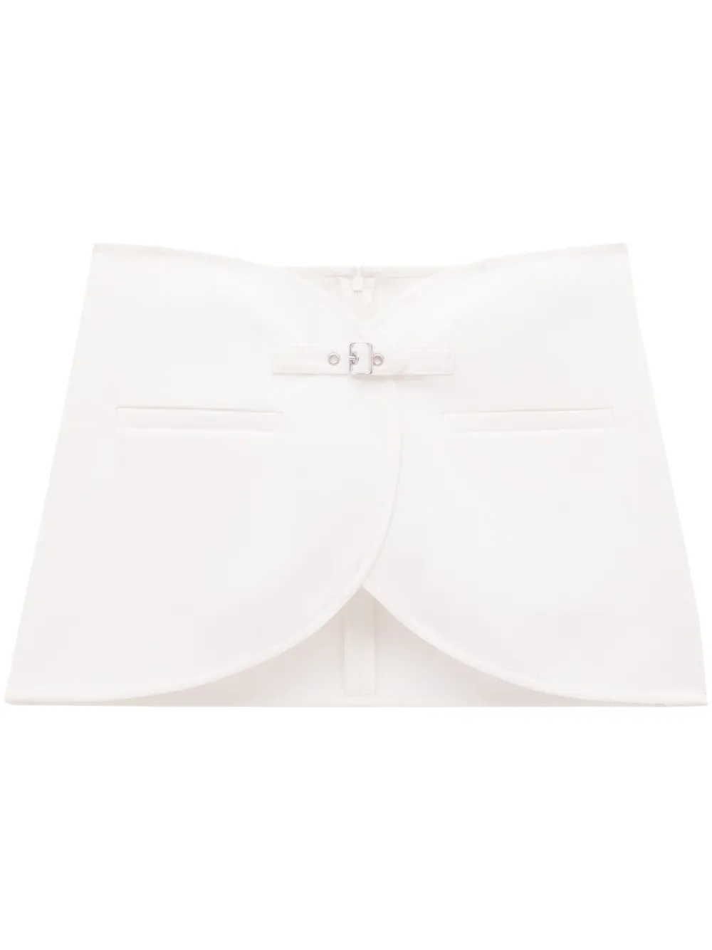 

Юбка мини Ellipse с пряжкой Courrèges, белый