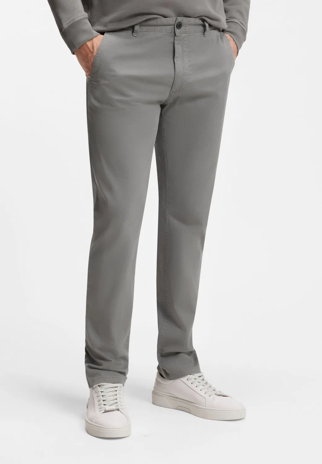 Брюки-чиносы Boss Slim fit серого цвета — фото 2