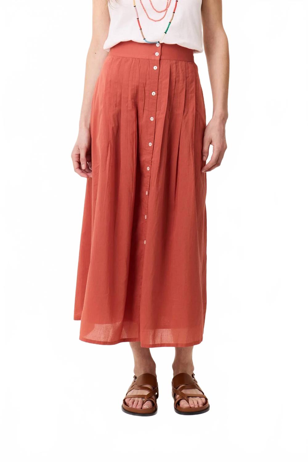 

Юбка Joni плиссе в терракоте Leon & Harper, Terracotta