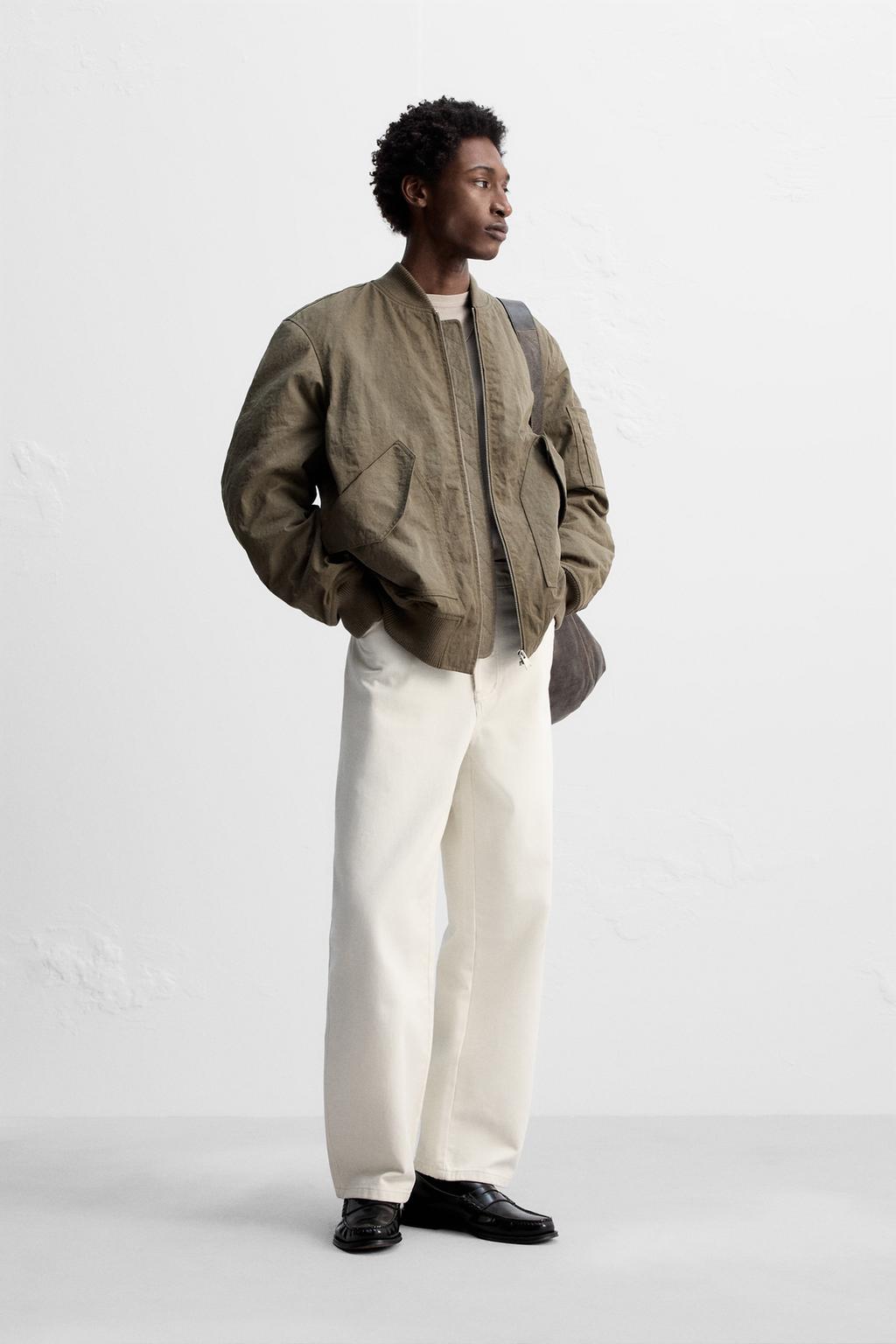 

Стеганая куртка- бомбер ZARA, цвет Brown/Green