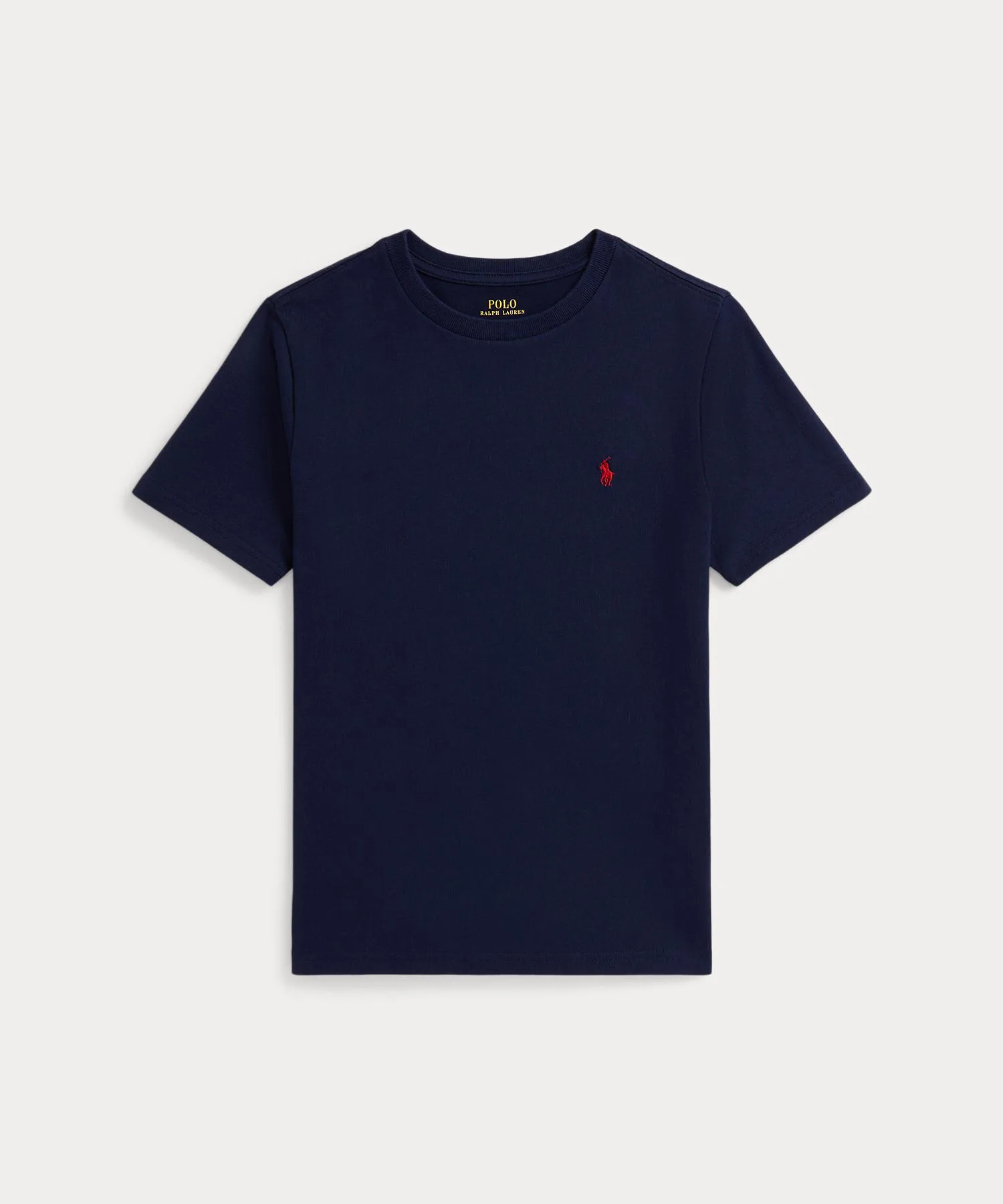Детская футболка из хлопкового джерси с вышивкой лошади POLO RALPH LAUREN CHILDRENSWEAR темно-синяя
