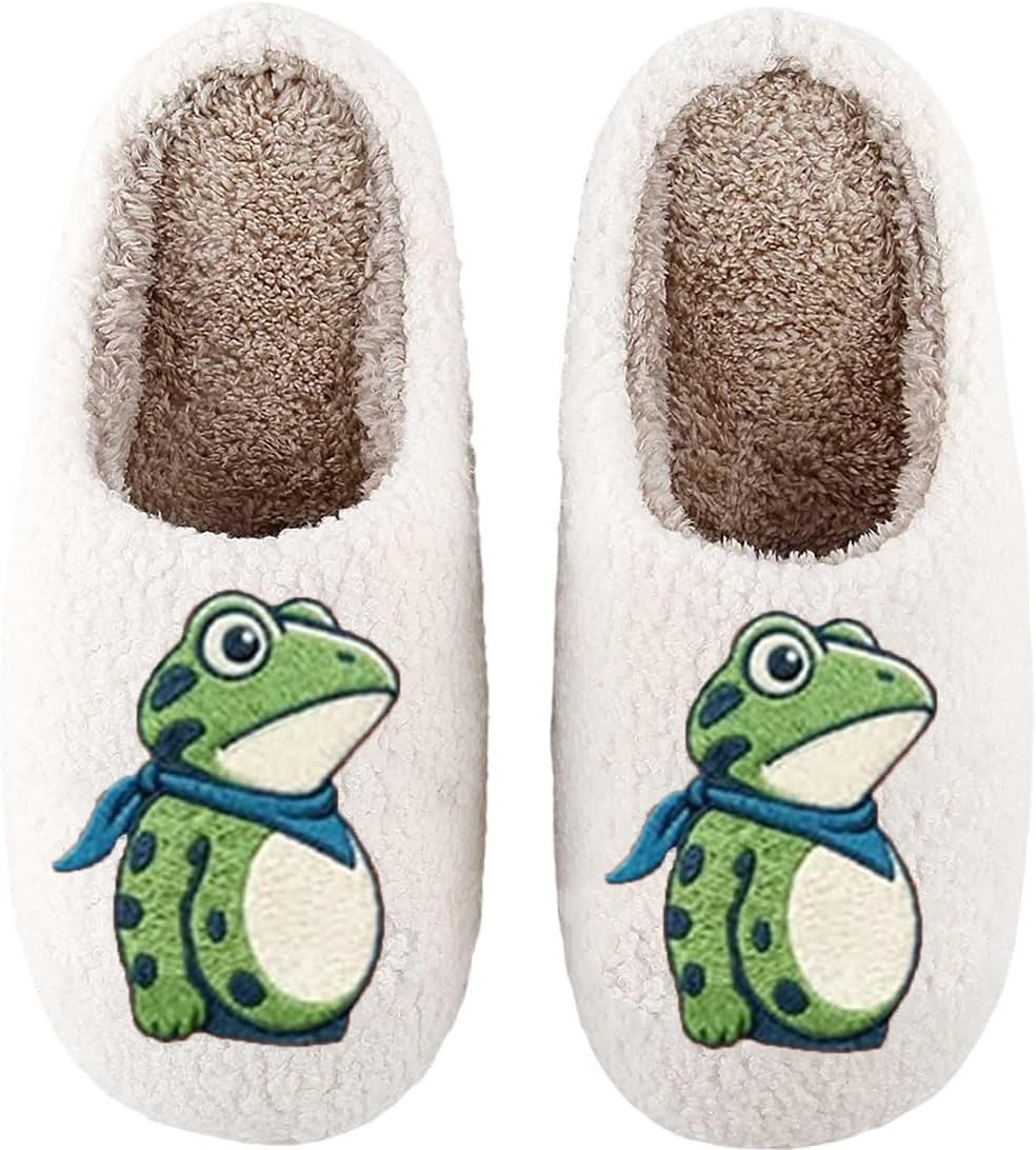 

Тапочки GAINHEART в форме сердечка для женщин и мужчин, пушистые, уютные, милые тапочки в тему Дня святого Валентина, домашняя обувь для дома и улицы, Frog