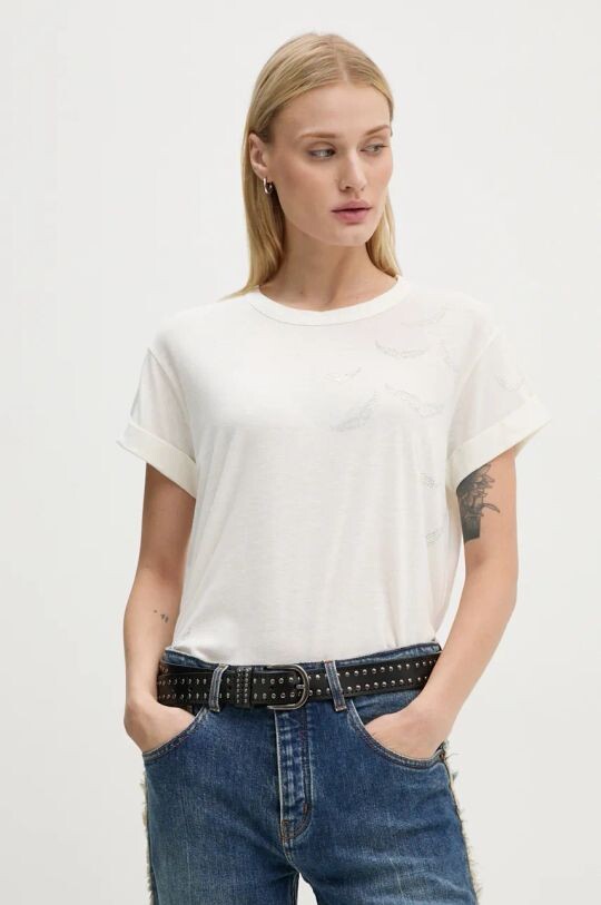 

Футболка из смесового льна Zadig&Voltaire, белый