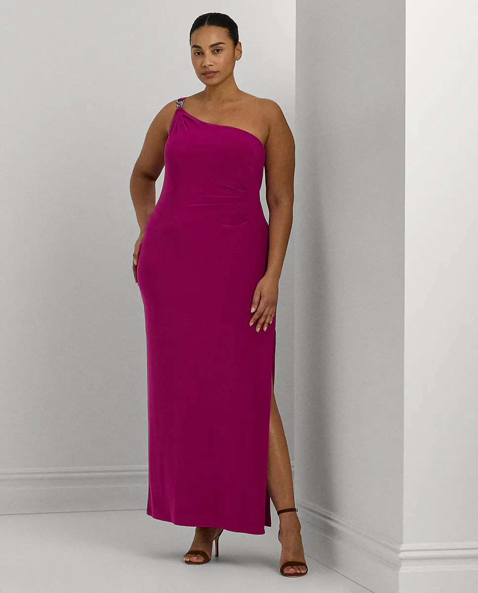 

Длинное платье на одной бретельке Lauren Ralph Lauren Woman, розовый