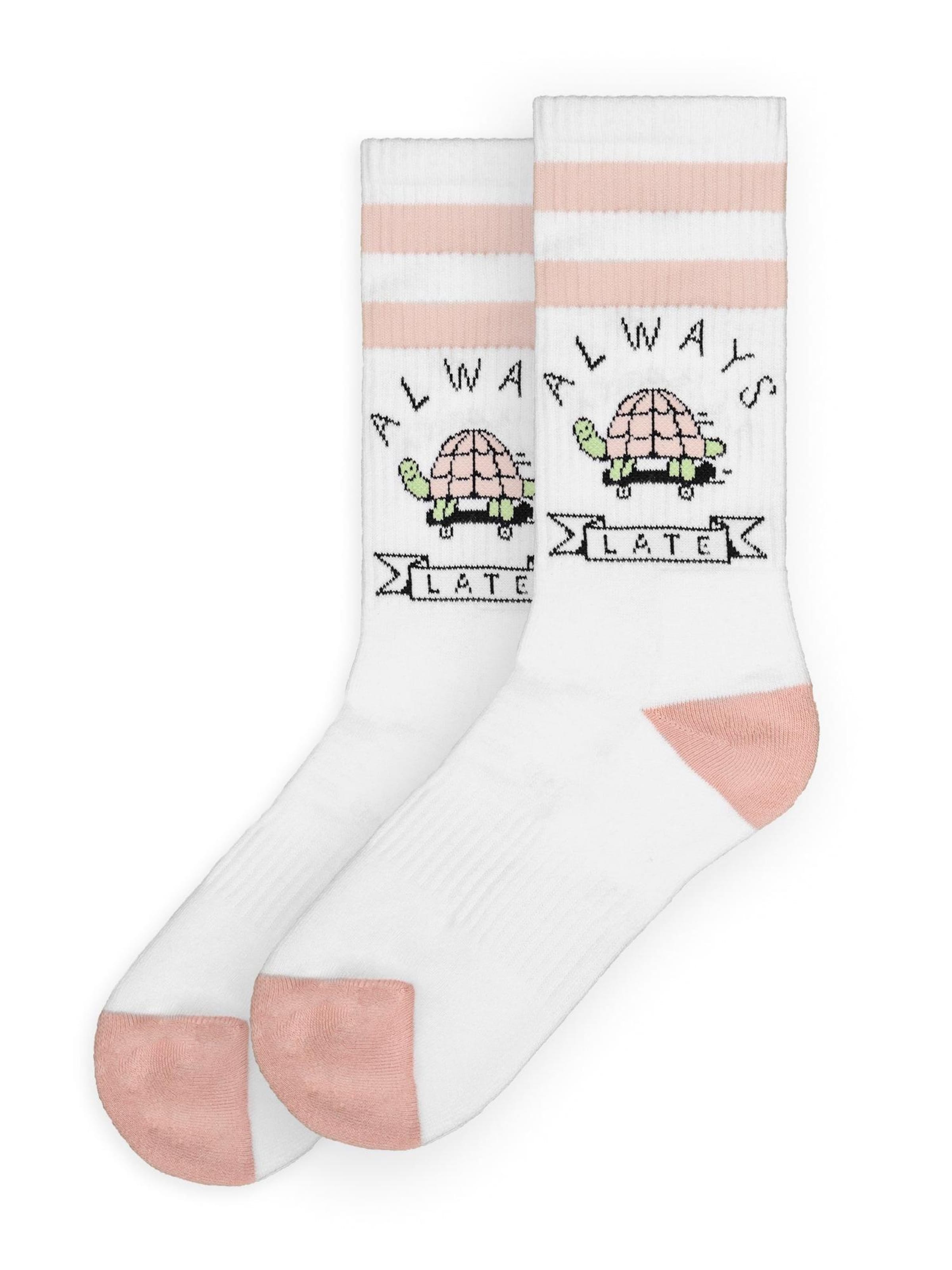 

American Socks Носки 'Always Late - Mid High' в белом цвете