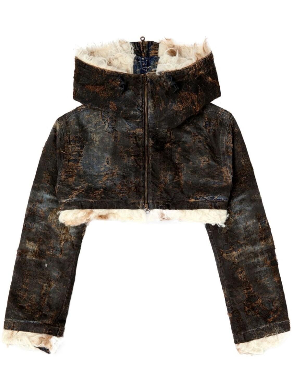 

Укороченная куртка Diesel из жаккарда, черный