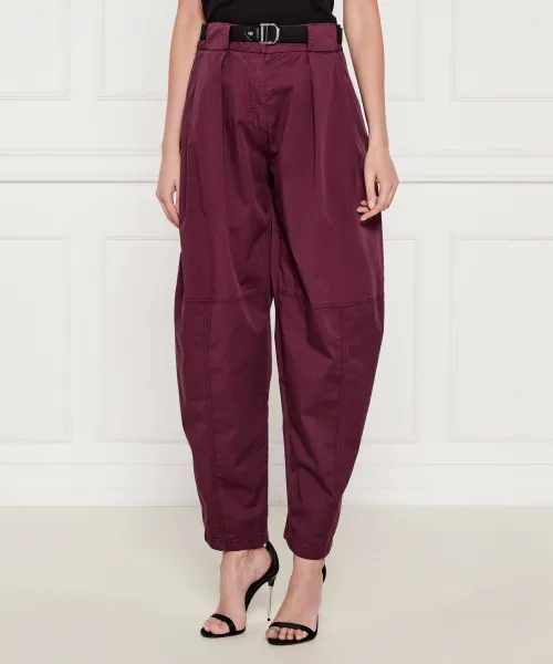 

Брюки с поясом Янна Regular fit Pinko, фиолетовый