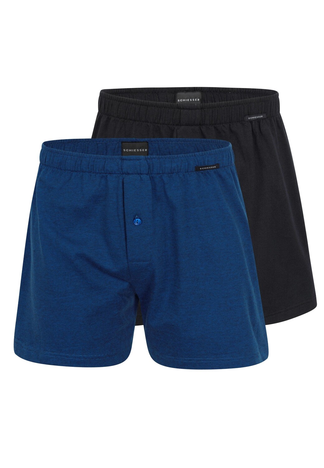 

Боксеры Schiesser Boxershorts Singel-Jersey, цвет Blau / Schwarz