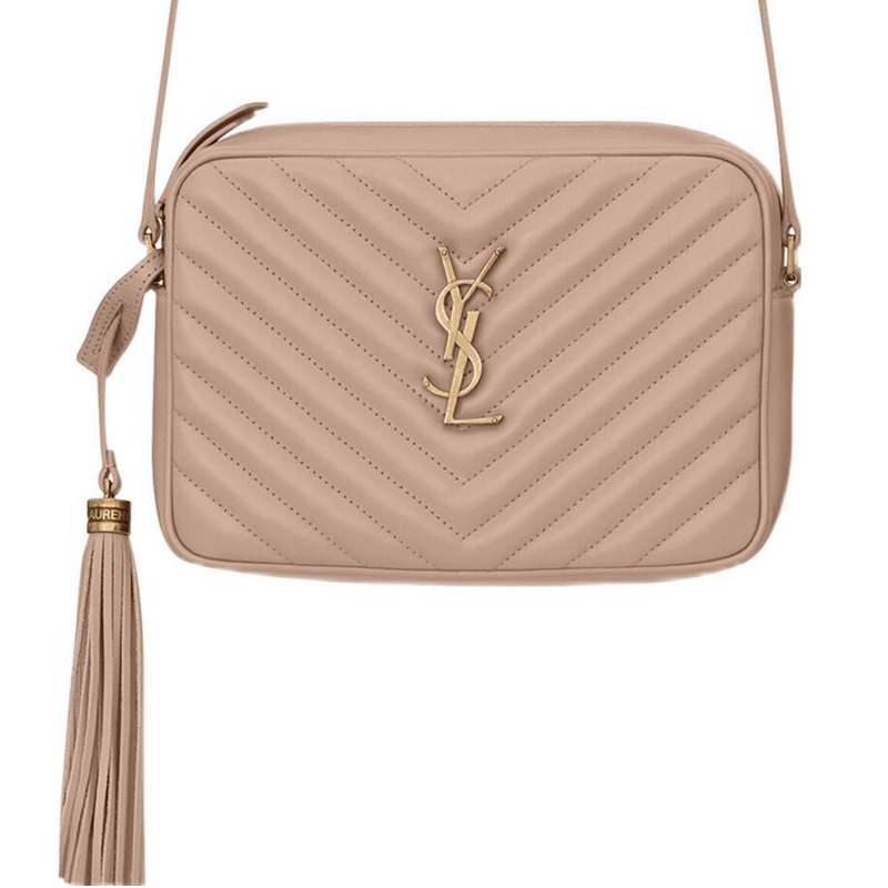 

SAINT LAURENT Сумка через плечо из телячьей кожи, женская, rose sand