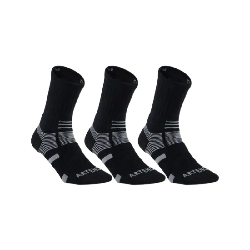 

DECATHLON Гольфы унисекс, черные/серые, 3 пары