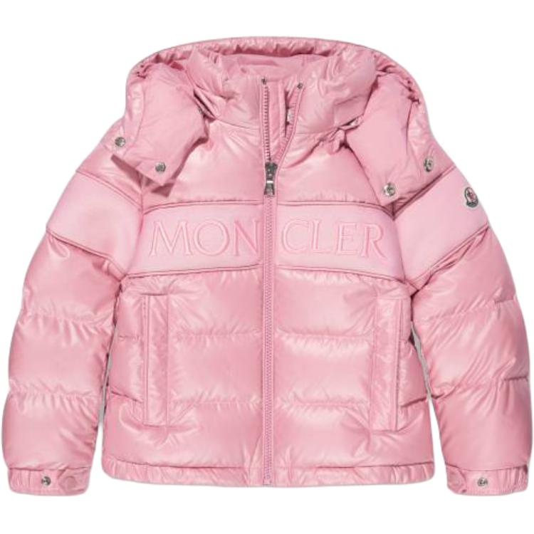 

Детская утепленная куртка Moncler, розовая