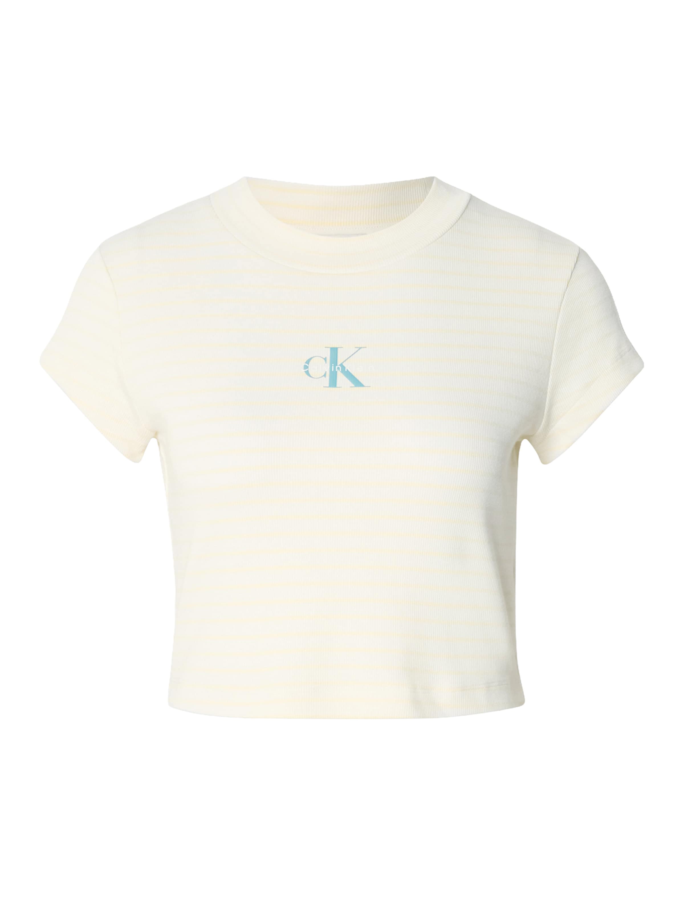 

Calvin Klein Jeans Футболка в пастельно-желтом, светло-желтом цвете