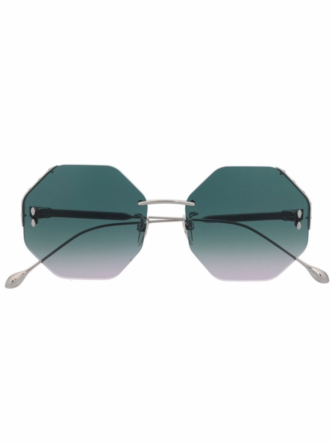 

Isabel Marant Eyewear солнцезащитные очки в безободковой оправе, серебристый