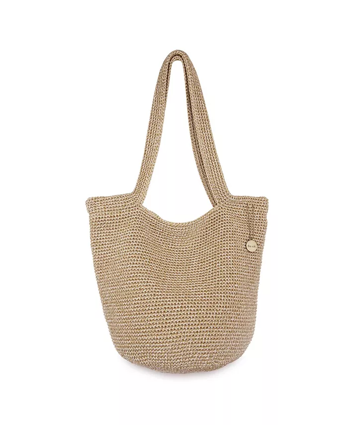 

120 Вязаная большая сумка-тоут Crochet Large Tote Bag The Sak, коричневый
