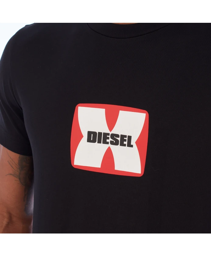 Современная футболка с коротким рукавом Diesel, черный — фото 2