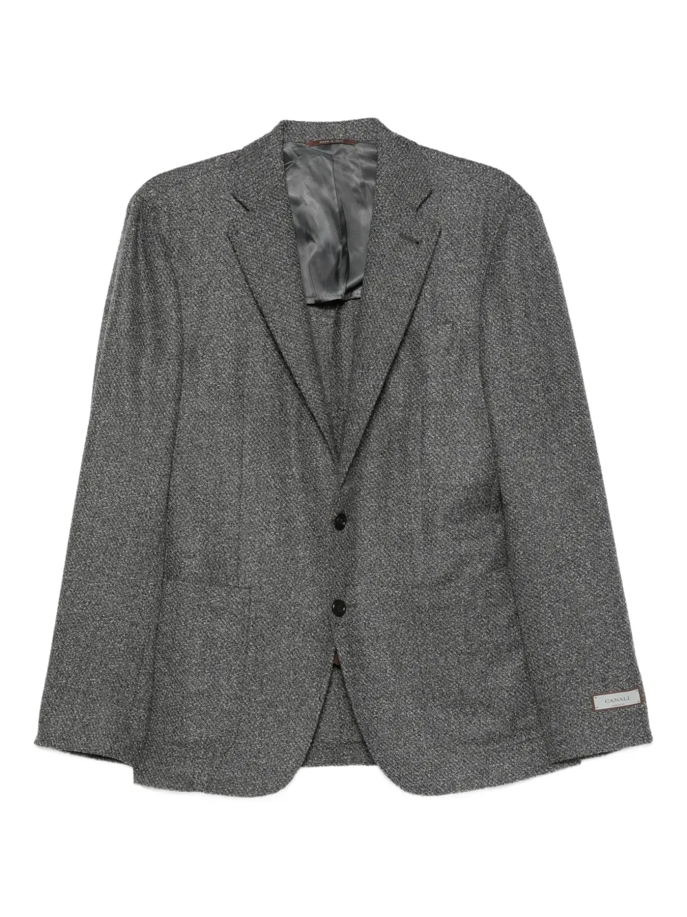 

Фактурный пиджак на пуговицах Canali, серый