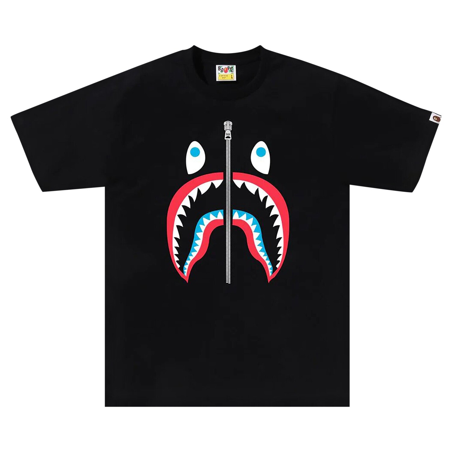 

Футболка BAPE Colors Shark, черная, Черный, Футболка BAPE Colors Shark, черная