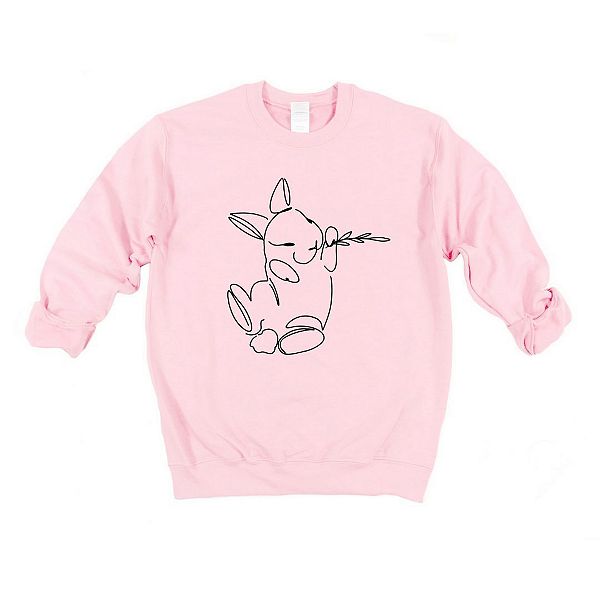 

Свитшот с ручной росписью Bunny Simply Sage Market, Light Pink