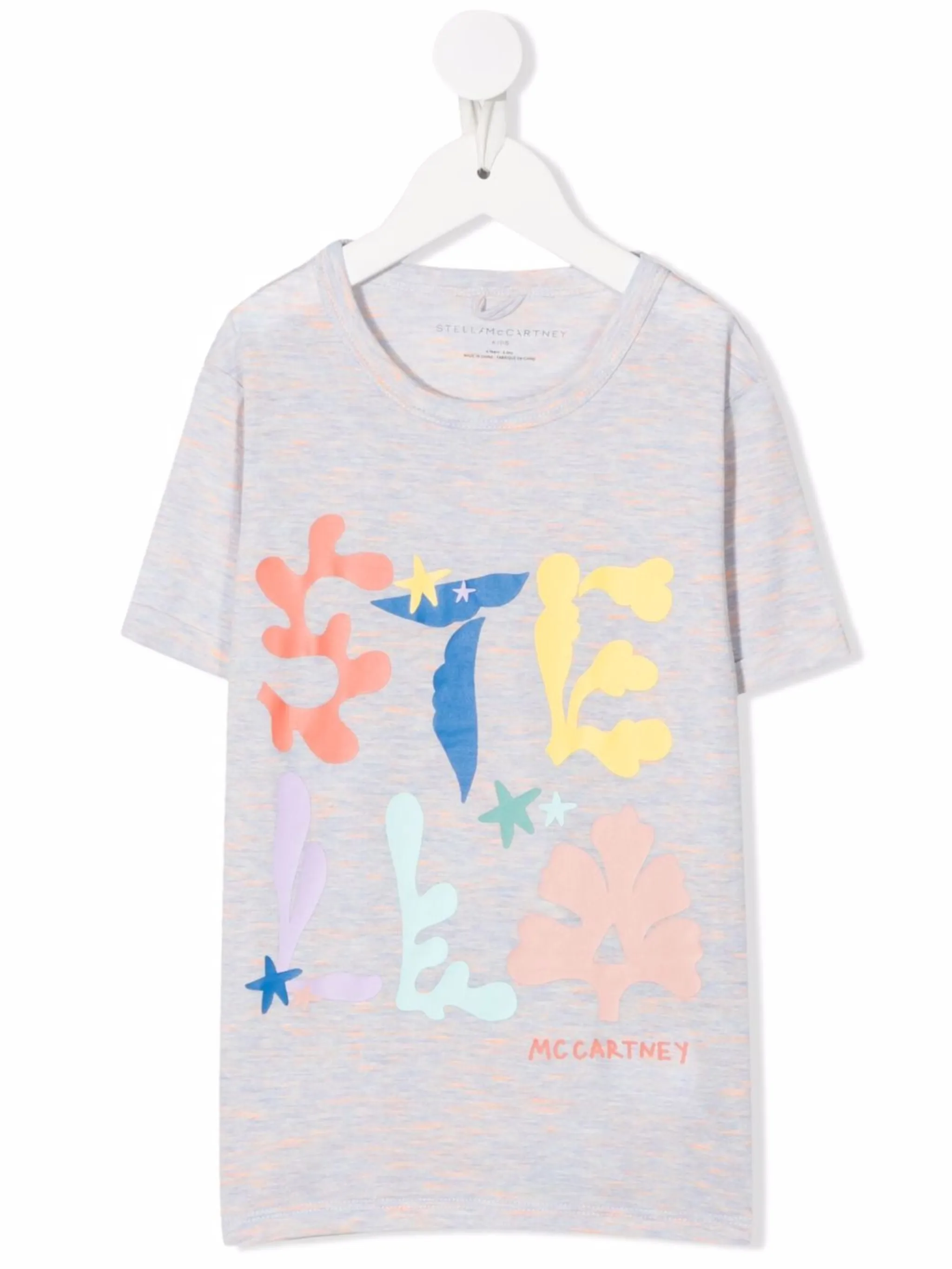 

Футболка с логотипом Stella Mccartney Kids, серый