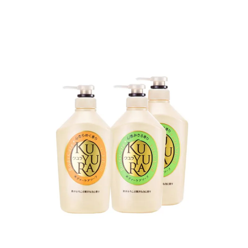 Набор для ухода за кожей KEYOURAN Beauty Skin Shower Gel с успокаивающим и ароматическим эффектом, 2 флакона KUYURA, Three-Piece Set: Wild Meadow Body Wash 550ml*2+Floral Love Shower Gel 550ml