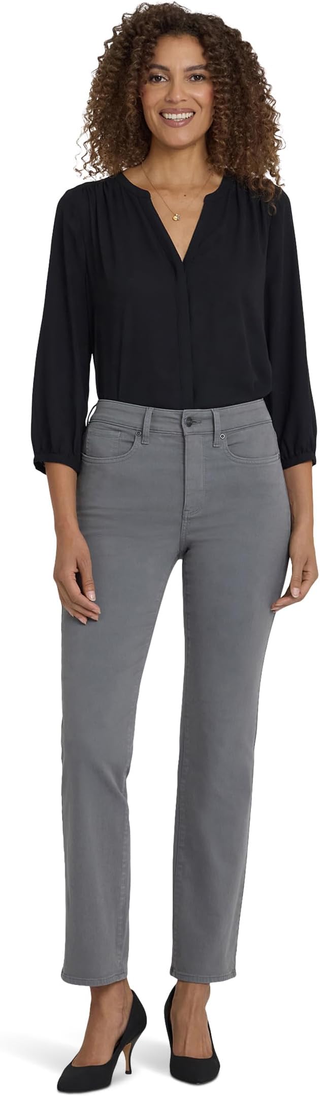 

Женские джинсы Marilyn Straight с высокой талией NYDJ, Lunar Stone