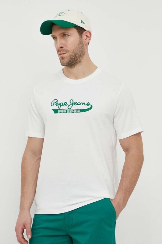 

Хлопковая футболка Pepe Jeans, бежевый