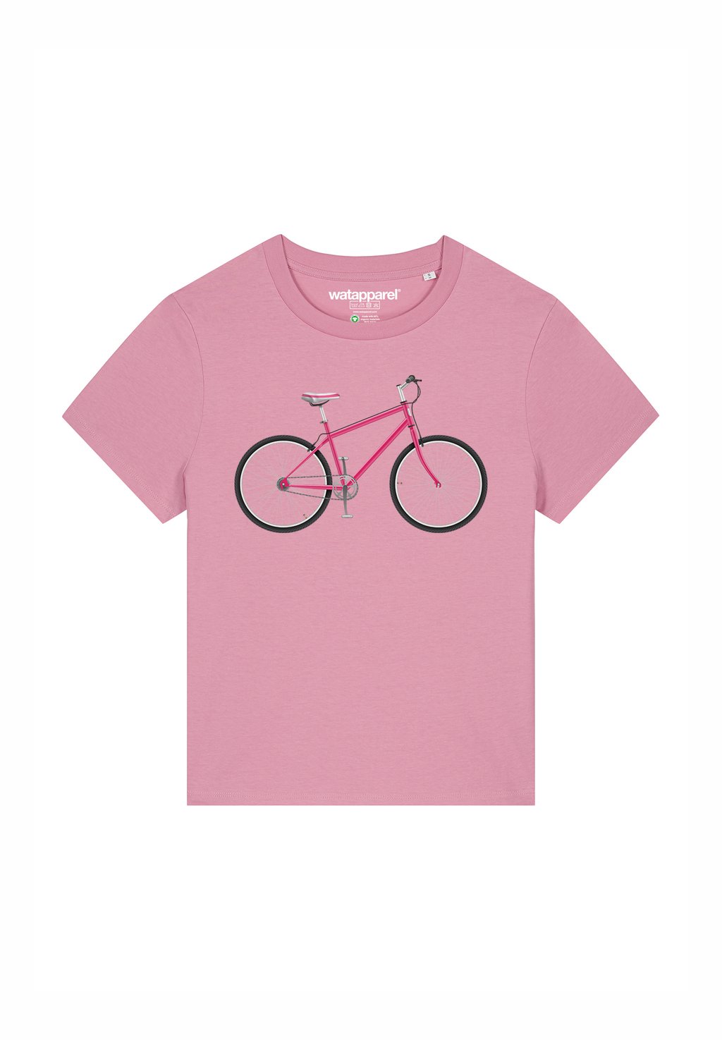 

Футболка с принтом BIKE watapparel, светло-розовый