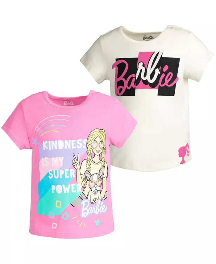 

Футболки для девочек, 2 шт Barbie, мультиколор
