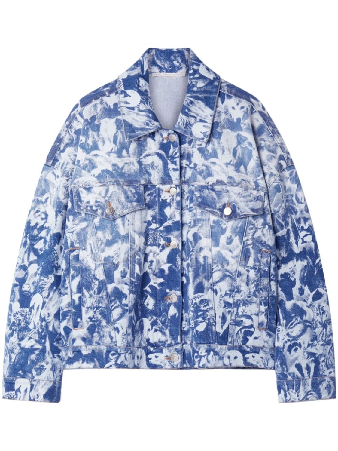 

Stella McCartney джинсовая куртка с принтом Animal Forest, синий