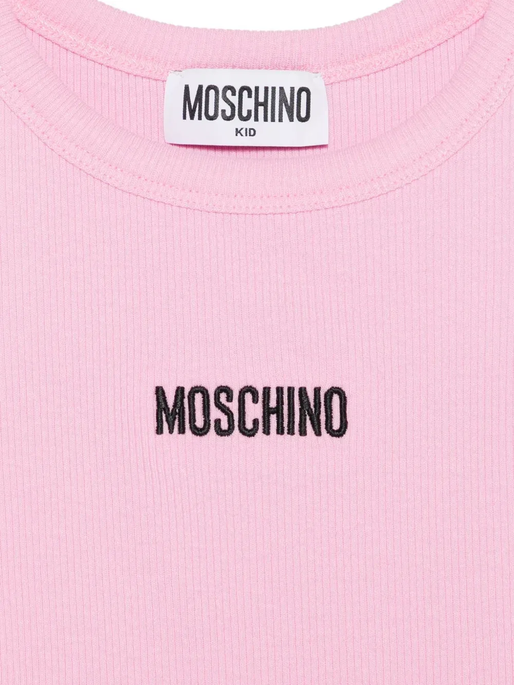 Топ с логотипом Moschino Kids, розовый — фото 3