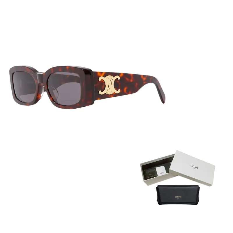 

CELINE Ацетатные квадратные солнцезащитные очки женские коричневые, Brown