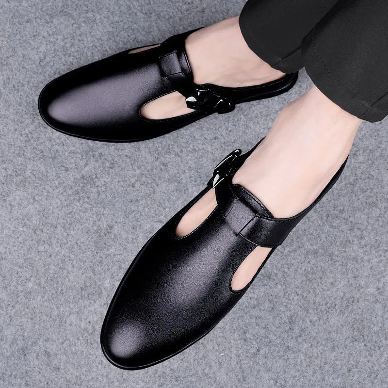 Мужские мюли, кожаные,, Loafers & Slip-Ons, коричневый NIUGQXPX — фото 3