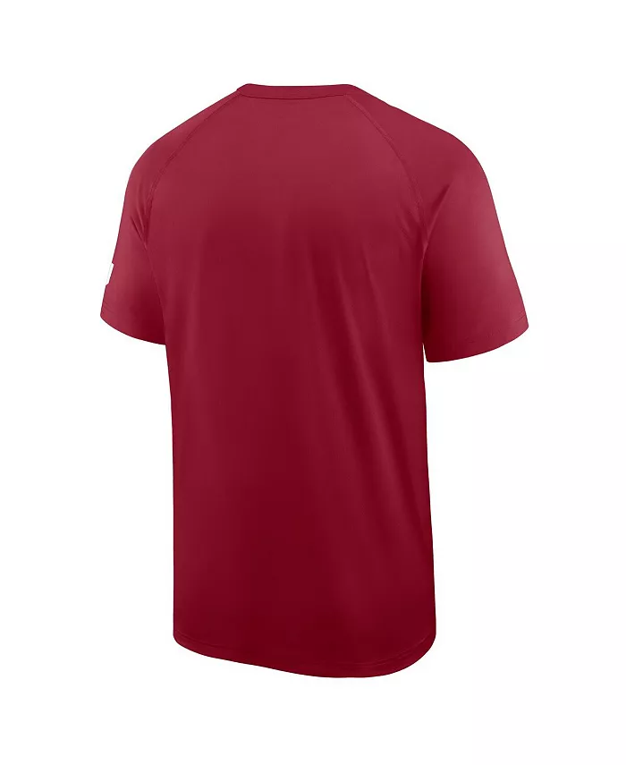 Мужская футболка премиум-класса Oklahoma Sooners Ready Raglan цвета малинового Nike — фото 2