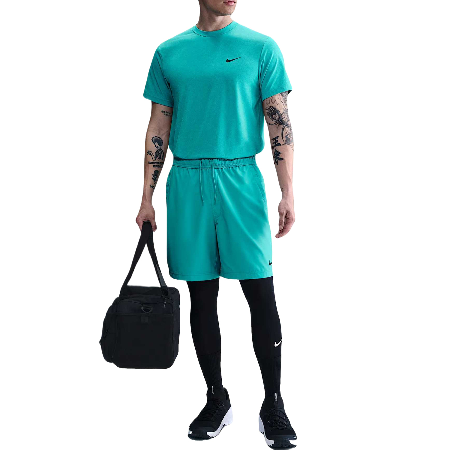 Nike Футболка Dri FIT мужская зеленая — фото 4