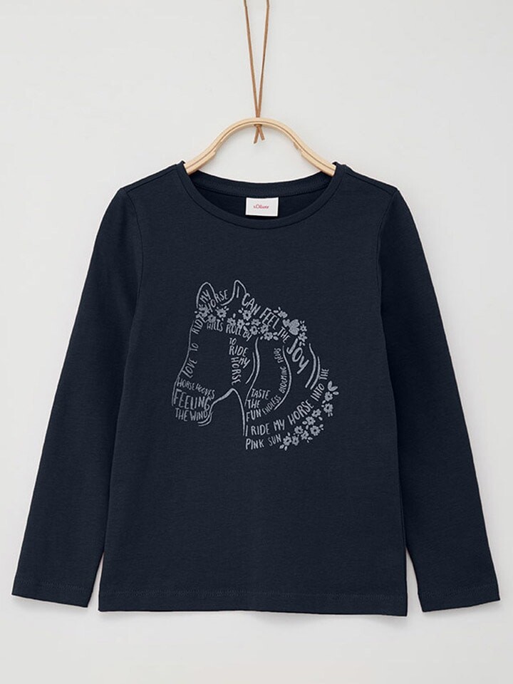 

Лонгслив s.Oliver Longsleeve, темно-синий