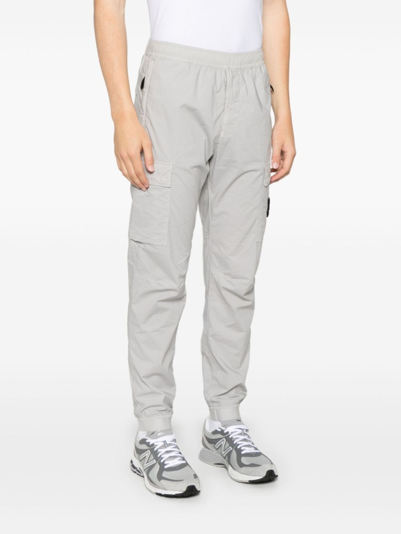 Stone Island спортивные брюки с нашивкой Compass, серый — фото 3