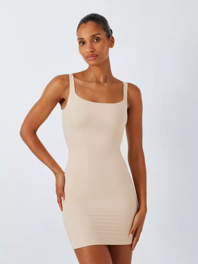 

Платье John Lewis Smoothing Square Neck Slip, цвет almond