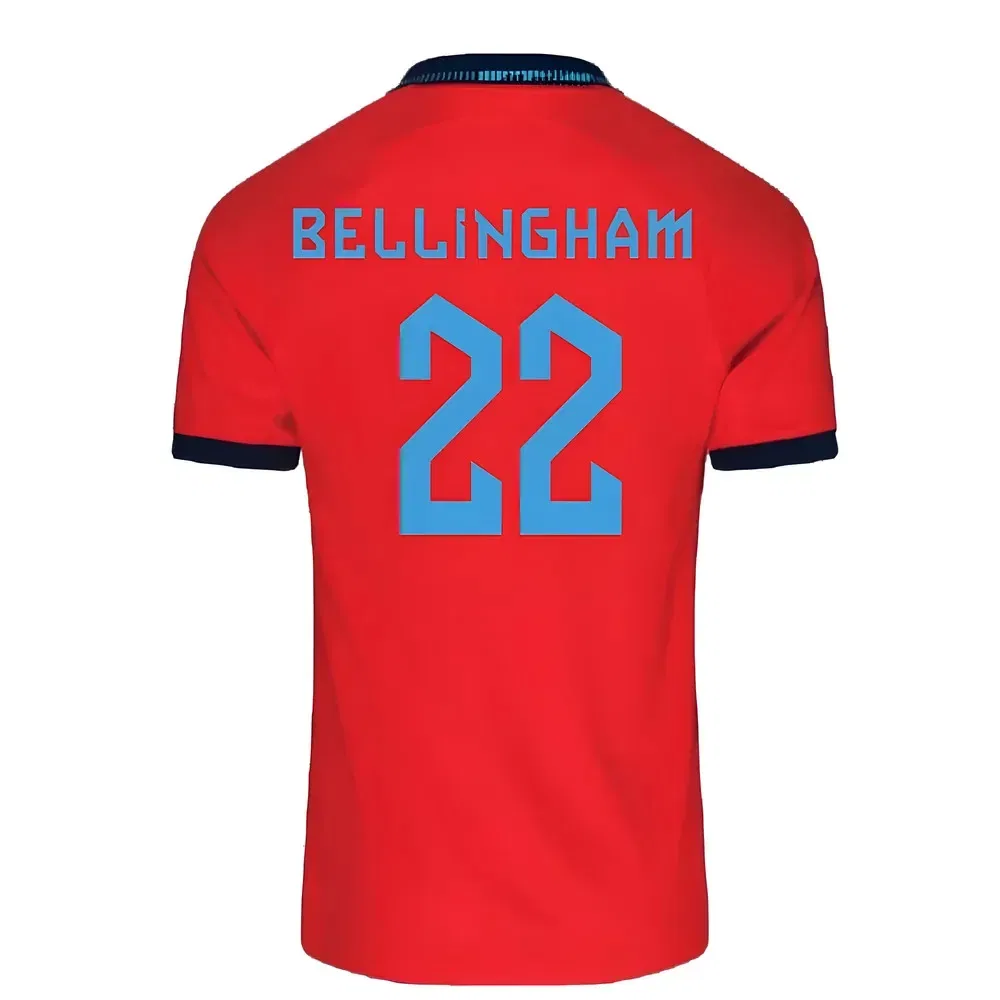 Футбольная футболка England Away Bellingham 22 Nike, красный — фото 2