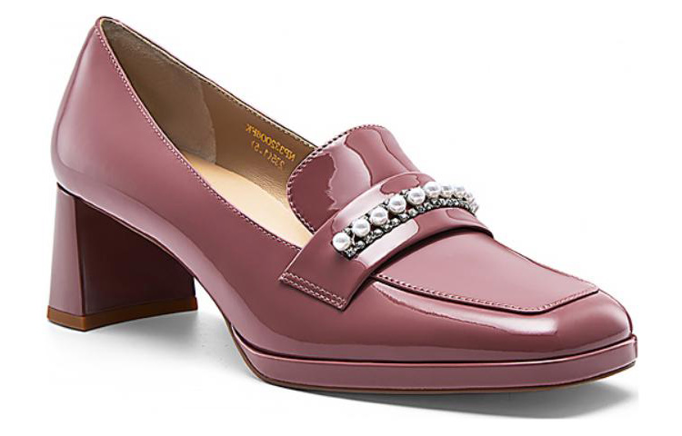 Женские туфли на платформе с массивным каблуком 5,5 см NINE WEST, фуксия — фото 3