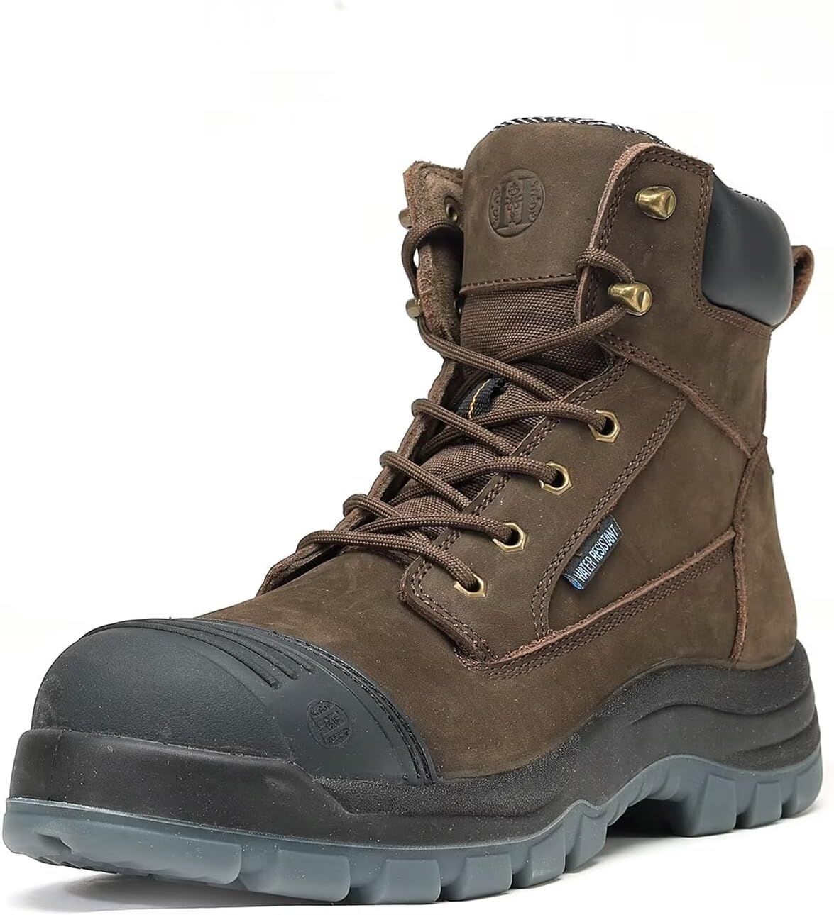 

Мужские ботинки, 15 см, с композитным и мягким носком, противоскользящие, проколостойкие защитные обувь, дышащая рабочая обувь для строительства, склада, улицы Rocklobster, Composite Toe/Nubuck