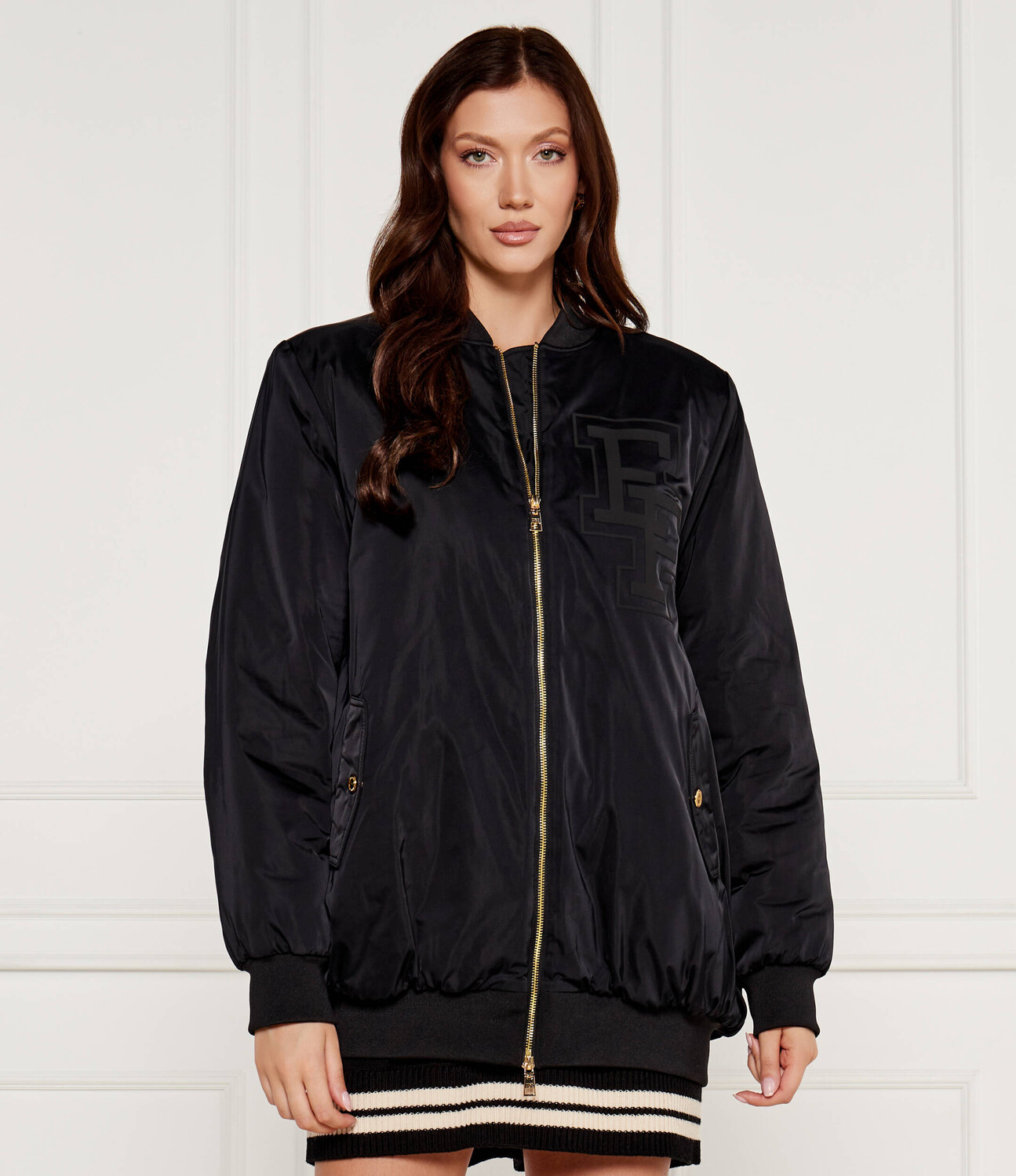 

Куртка Elisabetta Franchi Oversize fit, черный