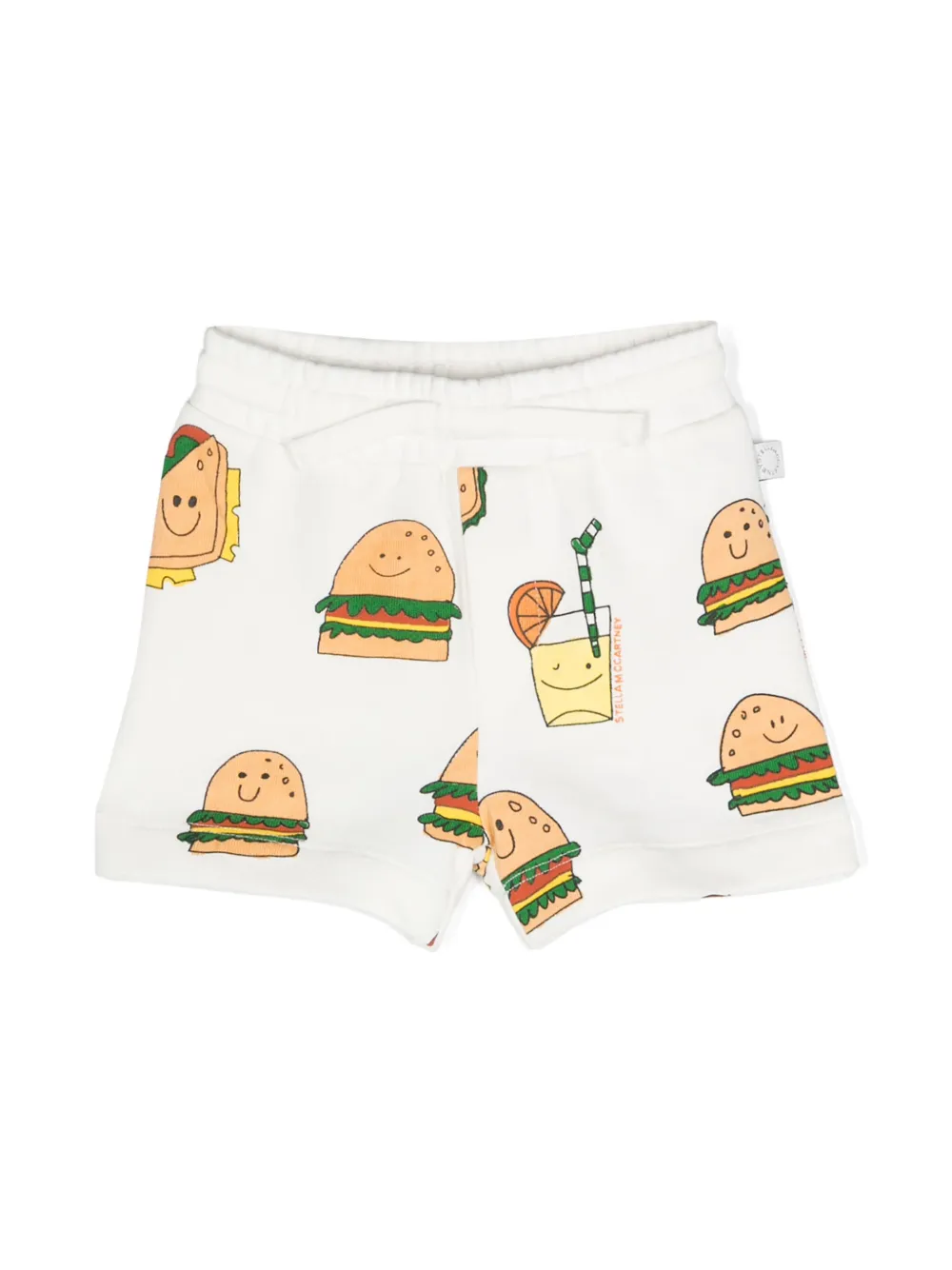 

Шорты с графичным принтом Stella McCartney Kids, белый