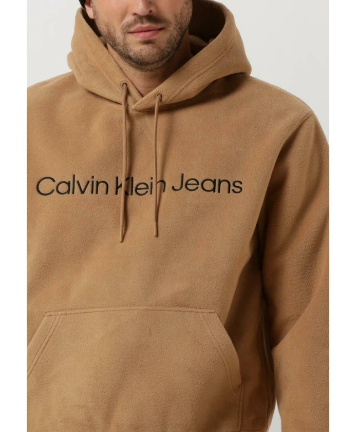 Плотная двухсторонняя толстовка с капюшоном Calvin Klein, коричневый — фото 2