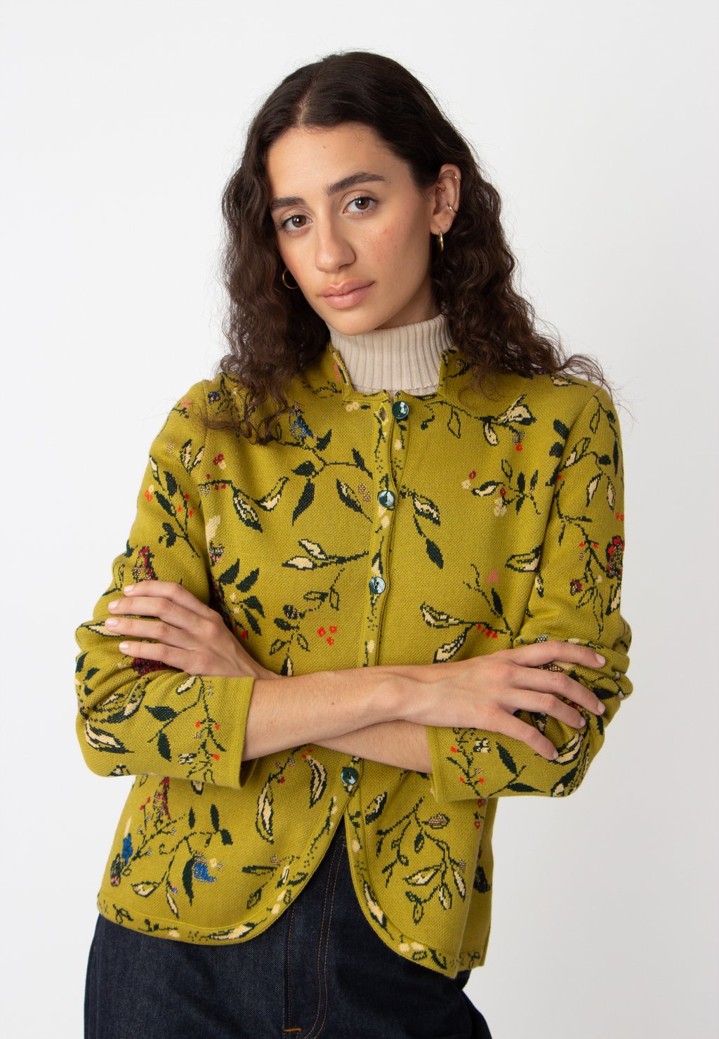 

Блейзер JACQUARD FLORAL PATTERN Ivko, светло-зеленый