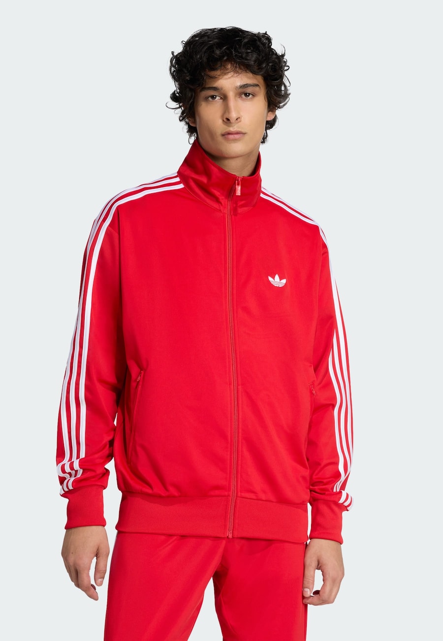 Толстовка с капюшоном на молнии ADIDAS ORIGINALS Firebird, красный — фото 2