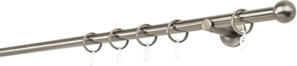 

Карниз для штор mydeco "Шариковый настенный кронштейн 20 мм 6,5 см", 1 направляющая, фиксированный размер 320 см, цвет bronzefarben