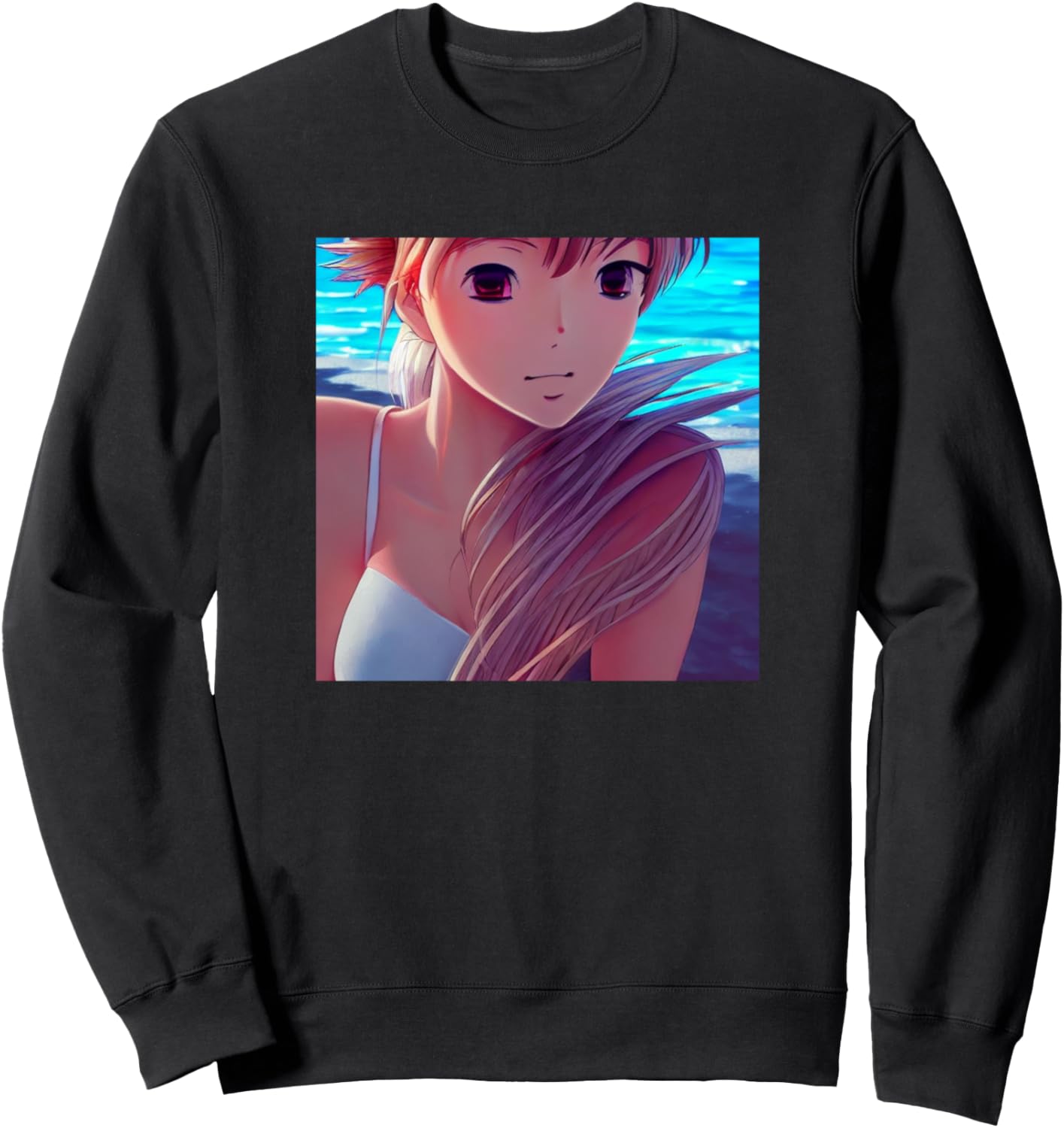 

Иллюстрация «Девушка на пляже летом» в стиле аниме, толстовка с изображением девушки Beach Girls Line Art Women - Girl Kids Men Gift, черный