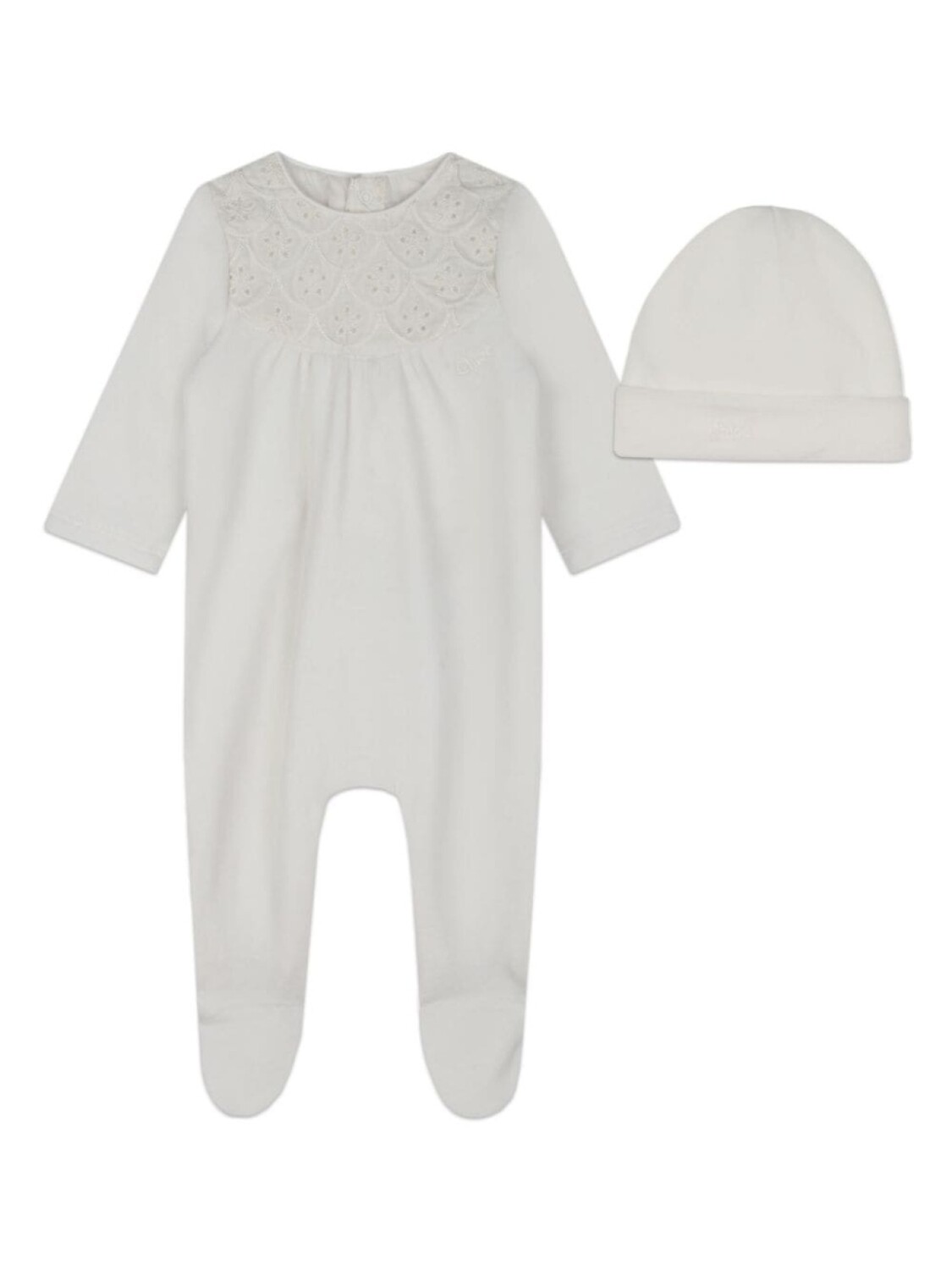 

Chloé Kids пижама с вышивкой, нейтральный цвет